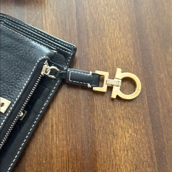 Vintage Ferragamo Black Calfskin Wallet